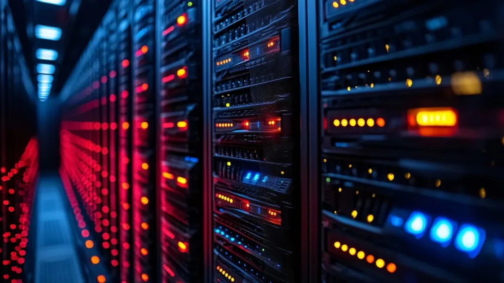 Server racks in a data center